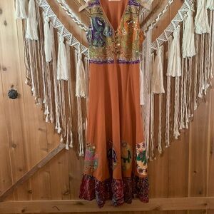 Zhowy’s Bohemian Elephant Eye Mirror Maxi Dress
